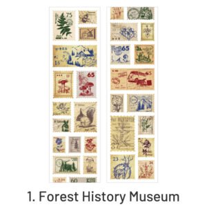 nature post office vintage stamp sticker roll sku 1
