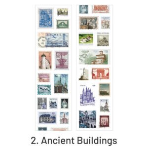 nature post office vintage stamp sticker roll sku 2