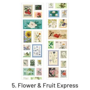 nature post office vintage stamp sticker roll sku 5
