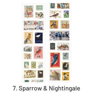 nature post office vintage stamp sticker roll sku 7