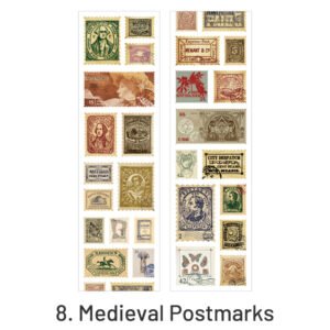 nature post office vintage stamp sticker roll sku 8