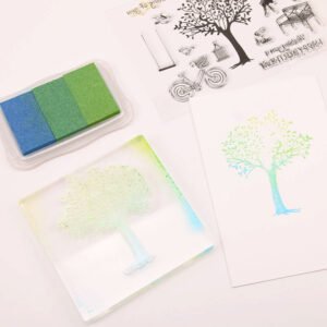 pearlescent multicolor 3 color gradient ink pad a2