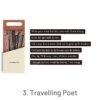 poetry words theme long strip dual material sticker