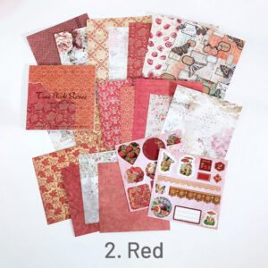 red vintage texture square background sticker book