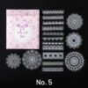 retro artistic lace decorative background frame sticker pack sku 5