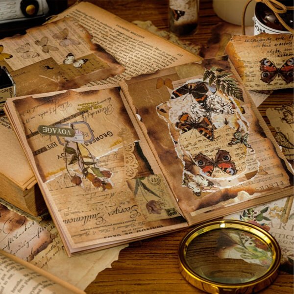 retro burnt edge scrapbook paper b3