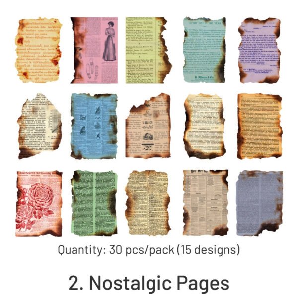 retro burnt edge scrapbook paper sku 2