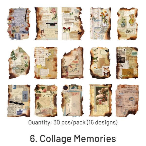 retro burnt edge scrapbook paper sku 6