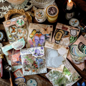 Lace, Butterfly, Flower, Plant Clear Transparent Label Sticker