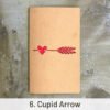retro kraft hollow rose heart holiday greeting card sku 6