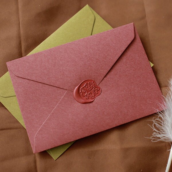 retro solid color triangle envelope b2