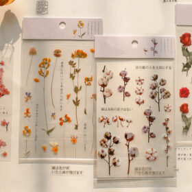 Romantic Translucent Plant Clear Transparent Sticker