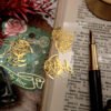 rose theme hollow metal bookmark book clips b