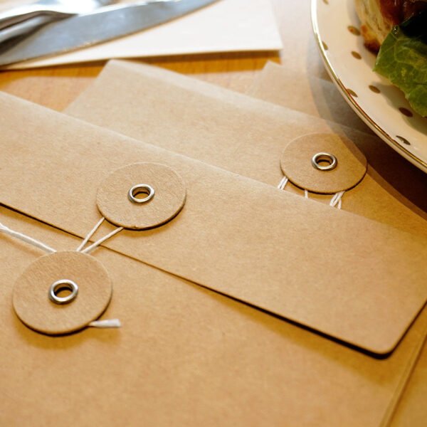 simple retro string tie kraft envelope file folder c2