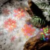 snowy night snowflake stickers christmas winter snow c