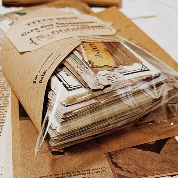 stamprints autumn leaves series retro bills material paper pack 1