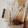 stamprints autumn leaves series retro bills material paper pack 3