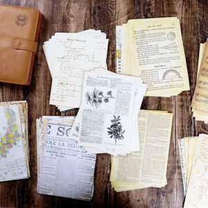Vintage Old Book Pages Text Scrapbook Paper