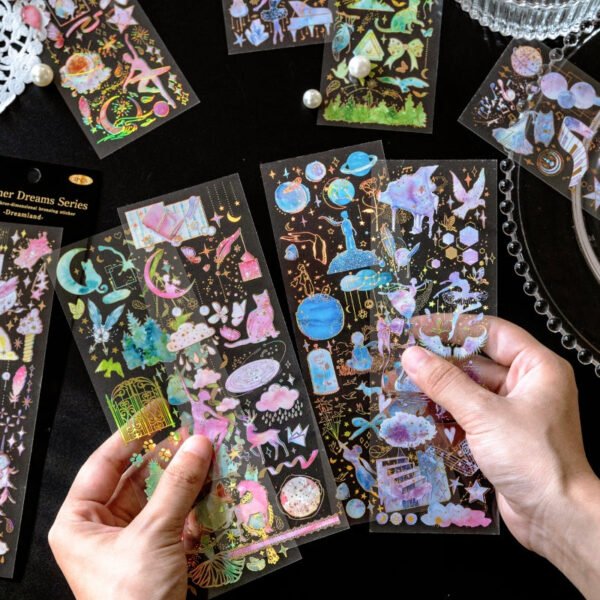 streamer dream series holographic decorative stickers b3