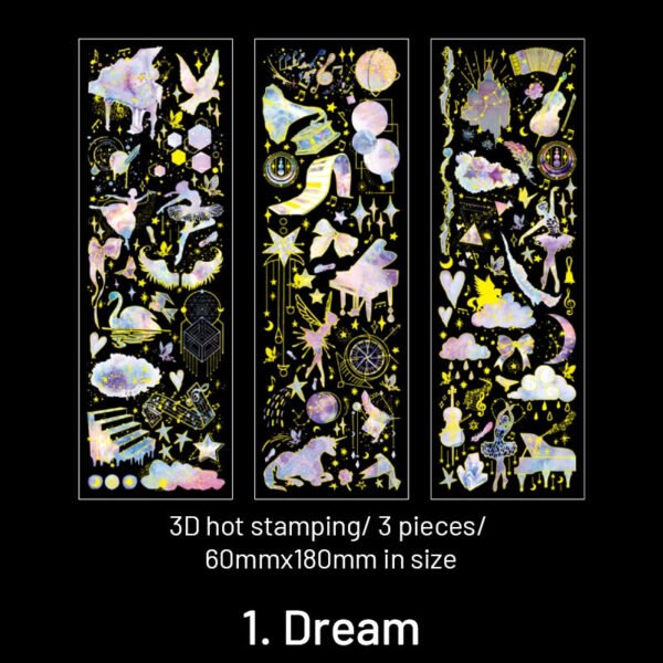 streamer dream series holographic decorative stickers sku 1