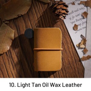 super mini crazy horse leather handmade notebook 10