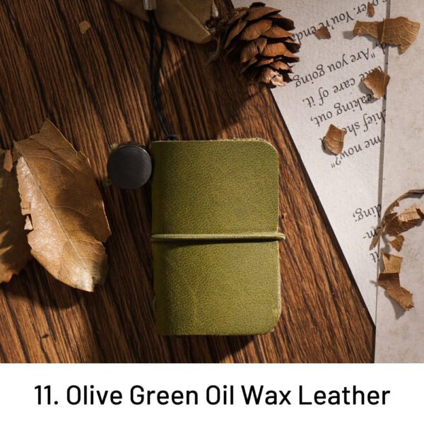 super mini crazy horse leather handmade notebook 11