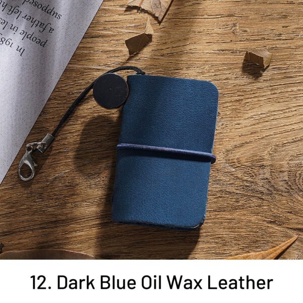 super mini crazy horse leather handmade notebook 12