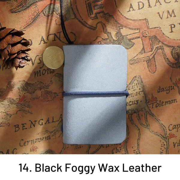 super mini crazy horse leather handmade notebook 14