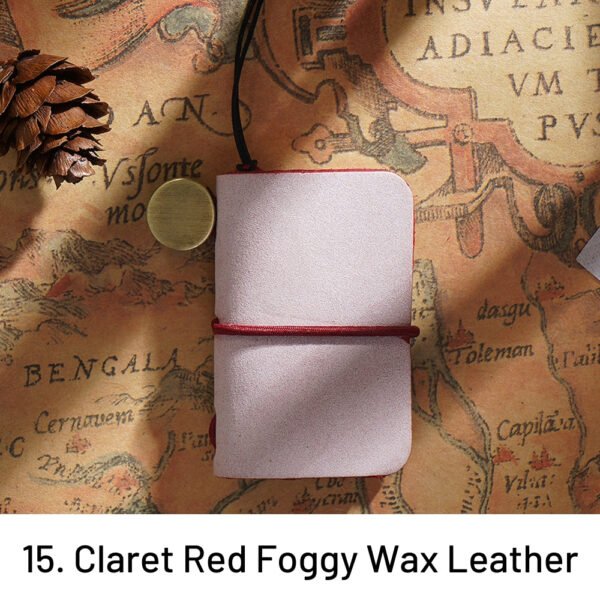 super mini crazy horse leather handmade notebook 15