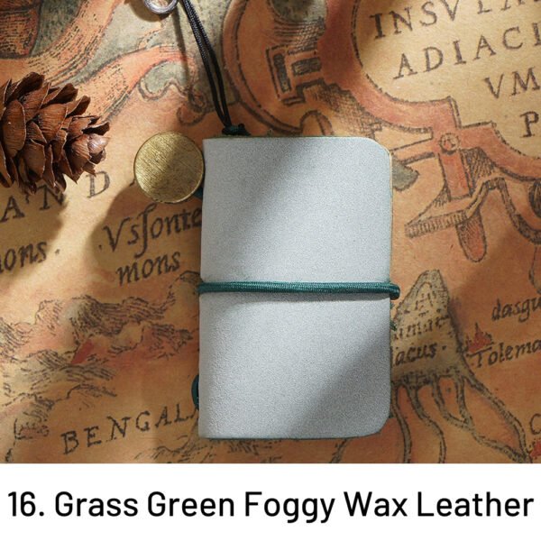super mini crazy horse leather handmade notebook 16