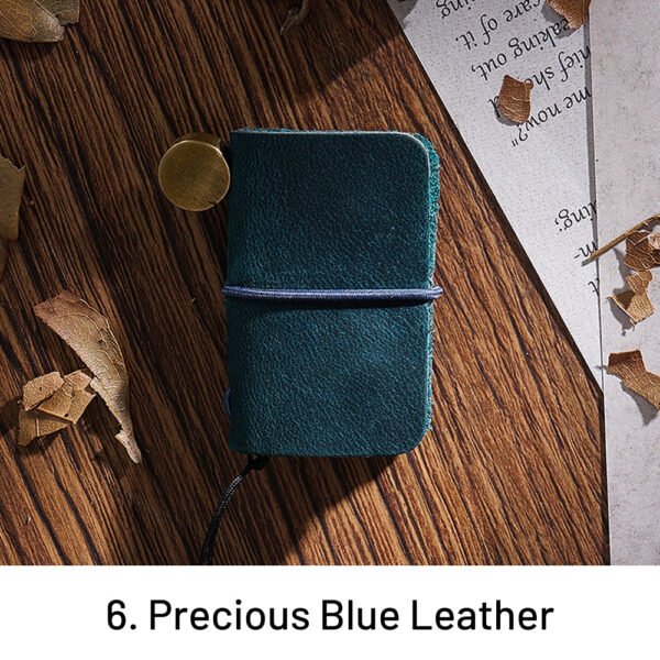 super mini crazy horse leather handmade notebook 6