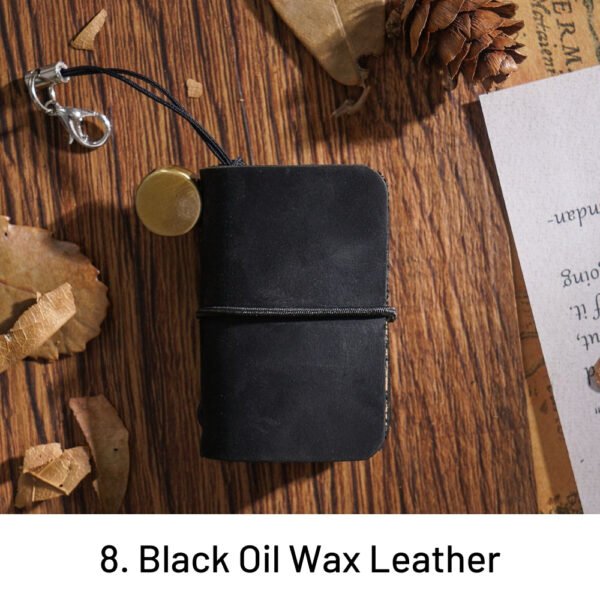 super mini crazy horse leather handmade notebook 8