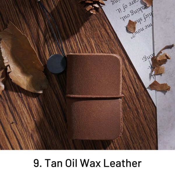 super mini crazy horse leather handmade notebook 9