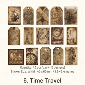 time concert series retro washi sticker pack sku 6