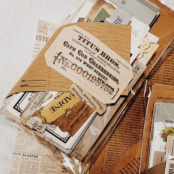 vintage bill newspaper junk journal paper pack a2