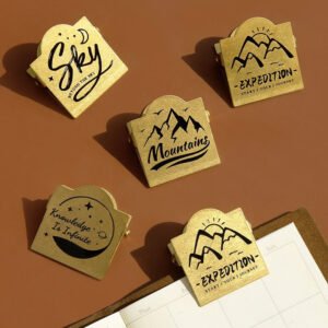 Vintage Brass Clip Journal Stationery Clip