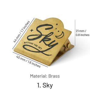 vintage brass clip journal stationery clip sku 1