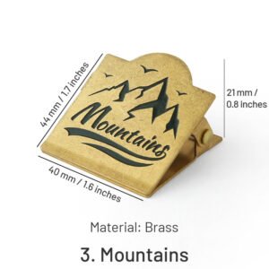 vintage brass clip journal stationery clip sku 3