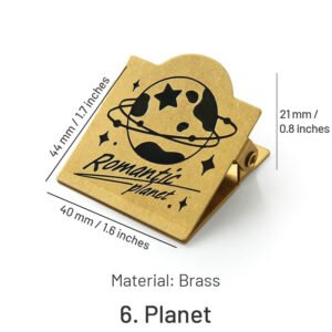 vintage brass clip journal stationery clip sku 6