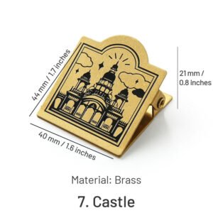 vintage brass clip journal stationery clip sku 7