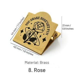 vintage brass clip journal stationery clip sku 8