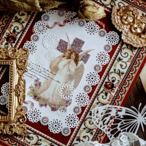 vintage carved lace scrapbook paper fine art paper butterfly lace doilies paper b3
