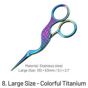 vintage crane scissors sku 8