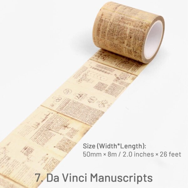 vintage english text washi tape sku 7