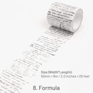 vintage english text washi tape sku 8