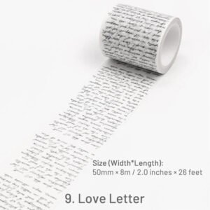vintage english text washi tape sku 9