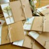 vintage kraft dried flower greeting card thank you card a