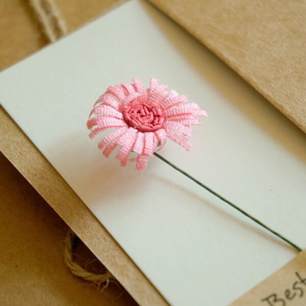 vintage kraft dried flower greeting card thank you card b2