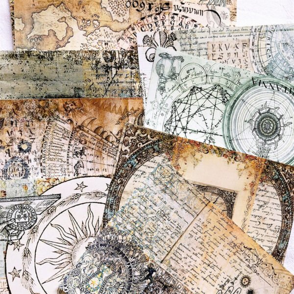 vintage medieval alchemy background scrapbook paper a