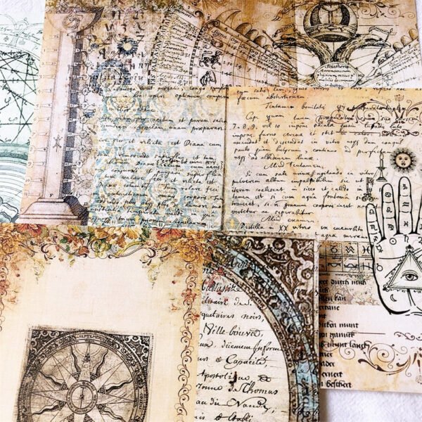 vintage medieval alchemy background scrapbook paper b